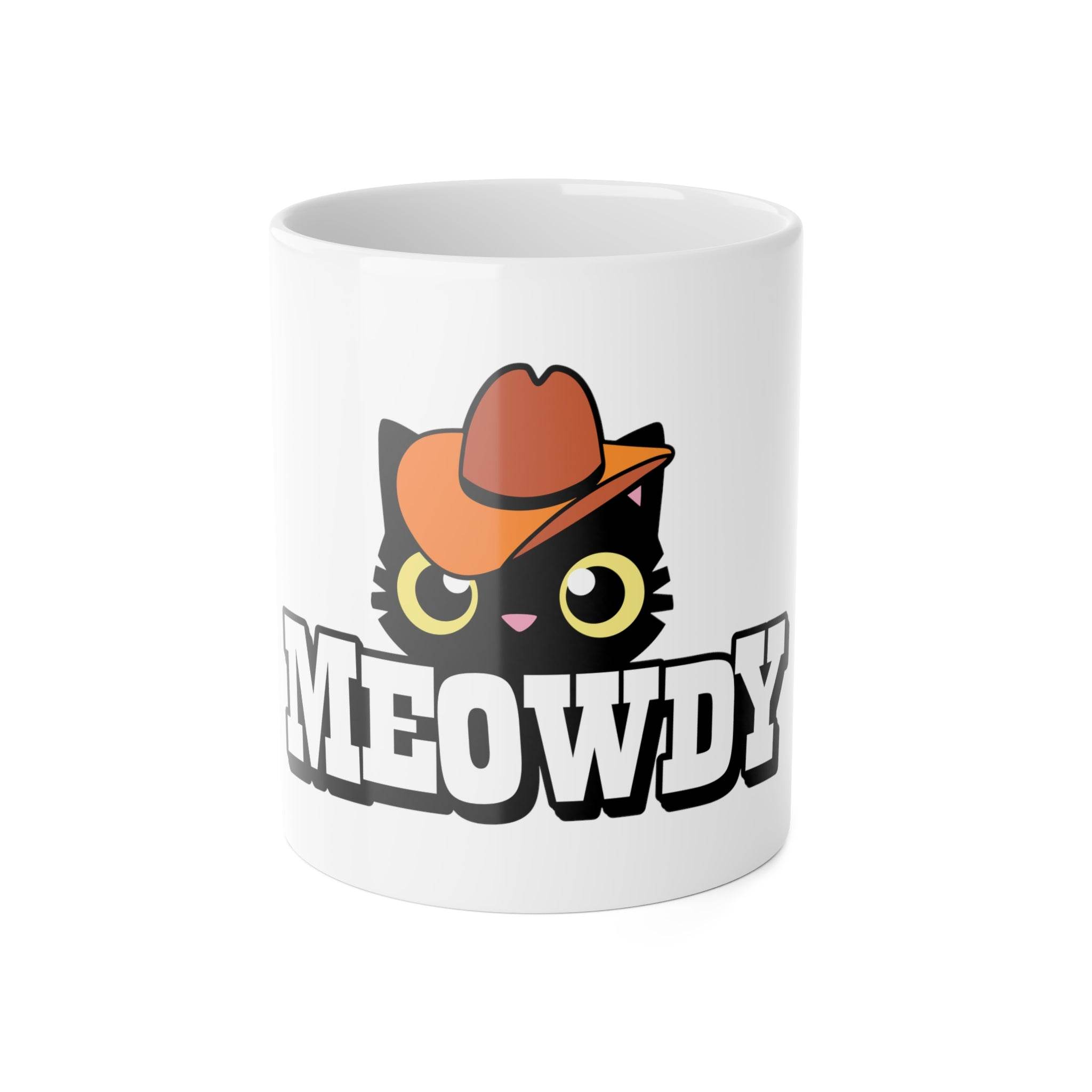 Meowdy Eco-Friendly White Ceramic Mug 11oz
