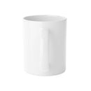 White plain eco-friendly ceramic mug by Printify with a smooth glossy finish and comfortable handle