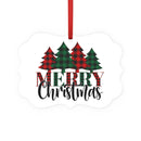 Merry Christmas Metal Plaque Ornament