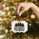 Merry Christmas Metal Plaque Ornament