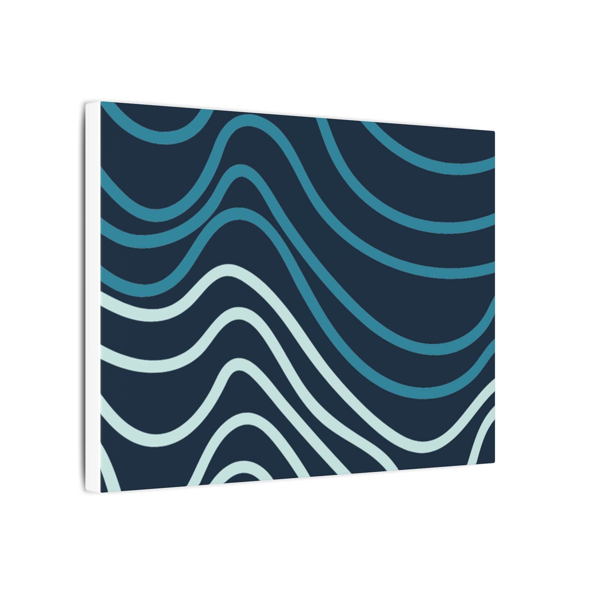 Wiggle Waves Matte Canvas Stretched Multi-Size