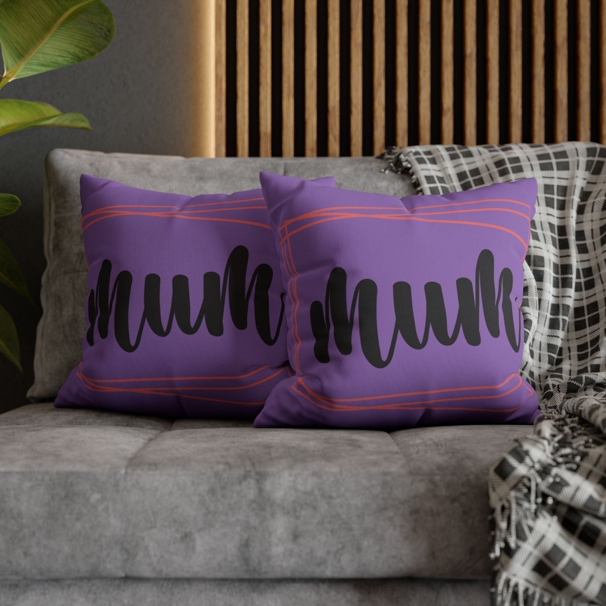 Mum Faux Suede Square Pillowcase