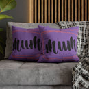 Mum Faux Suede Square Pillowcase