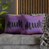 Mum Faux Suede Square Pillowcase