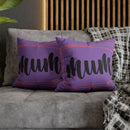 Mum Faux Suede Square Pillowcase