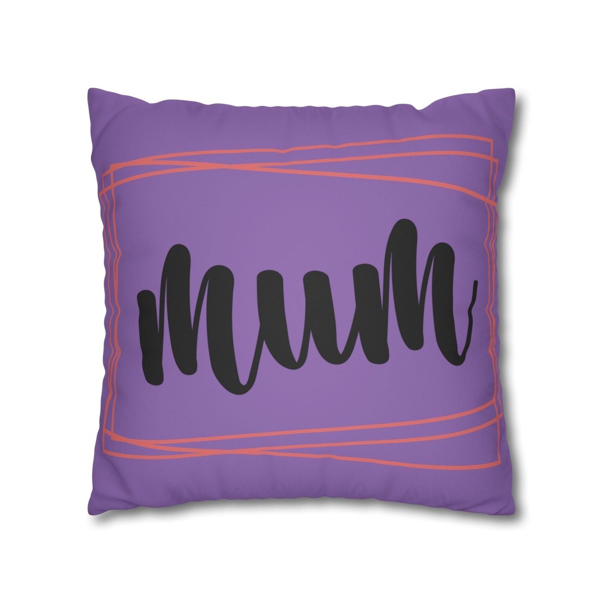 Mum Faux Suede Square Pillowcase