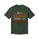 My Blood Type is Coffee Unisex Midweight T-Shirt, Made in US