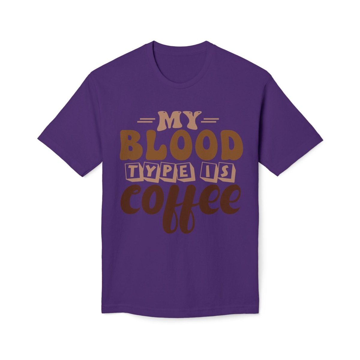 My Blood Type is Coffee Unisex Midweight T-Shirt, Made in US