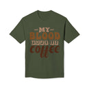 My Blood Type is Coffee Unisex Midweight T-Shirt, Made in US