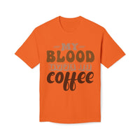 My Blood Type is Coffee Unisex Midweight T-Shirt, Made in US