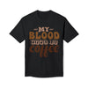 My Blood Type is Coffee Unisex Midweight T-Shirt, Made in US