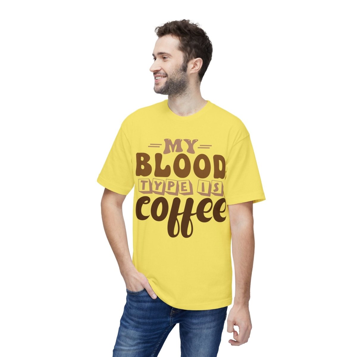 My Blood Type is Coffee Unisex Midweight T-Shirt, Made in US