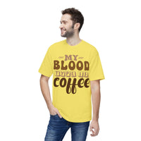 My Blood Type is Coffee Unisex Midweight T-Shirt, Made in US