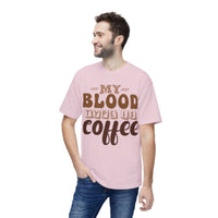 My Blood Type is Coffee Unisex Midweight T-Shirt, Made in US