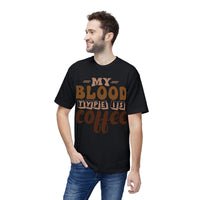 My Blood Type is Coffee Unisex Midweight T-Shirt, Made in US