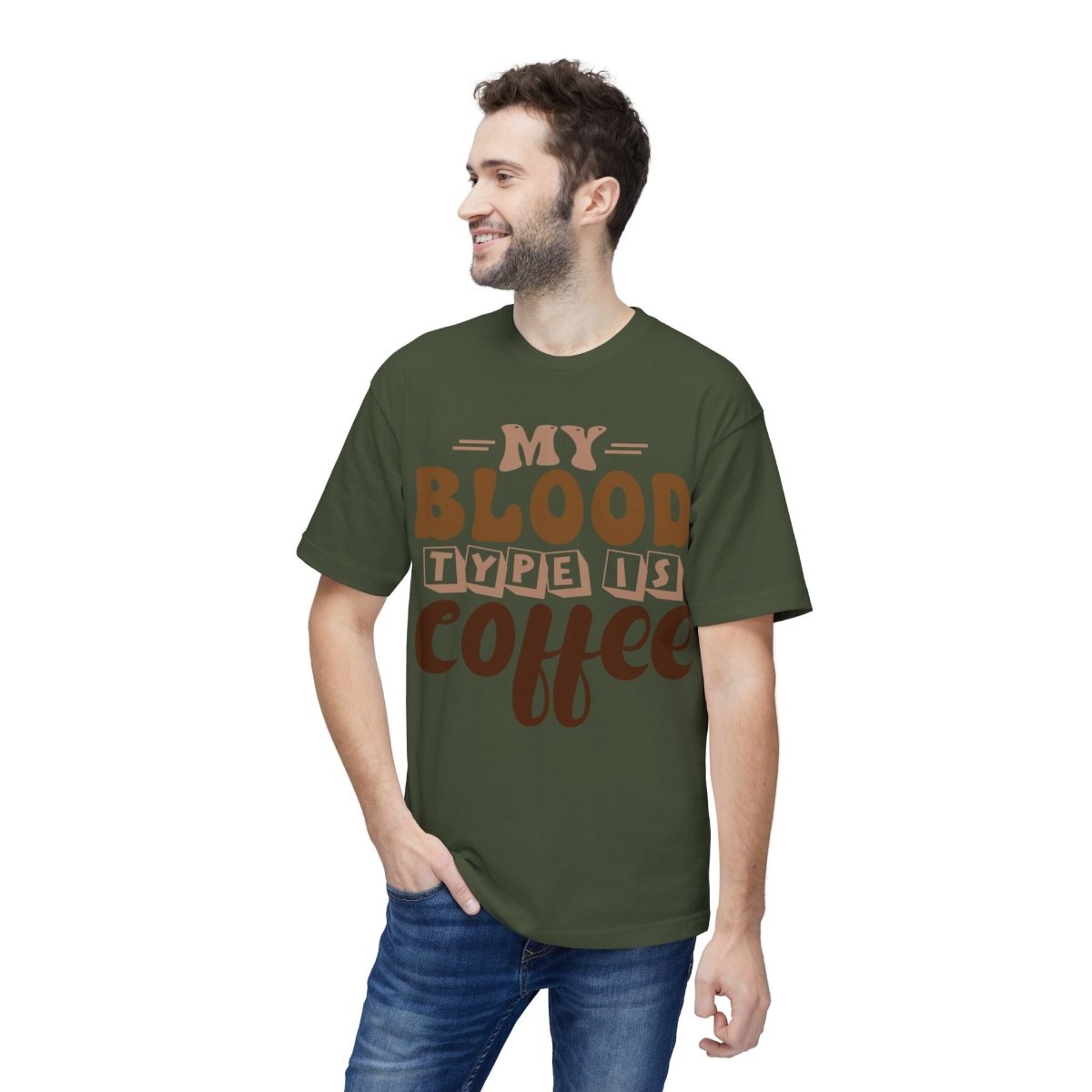 My Blood Type is Coffee Unisex Midweight T-Shirt, Made in US