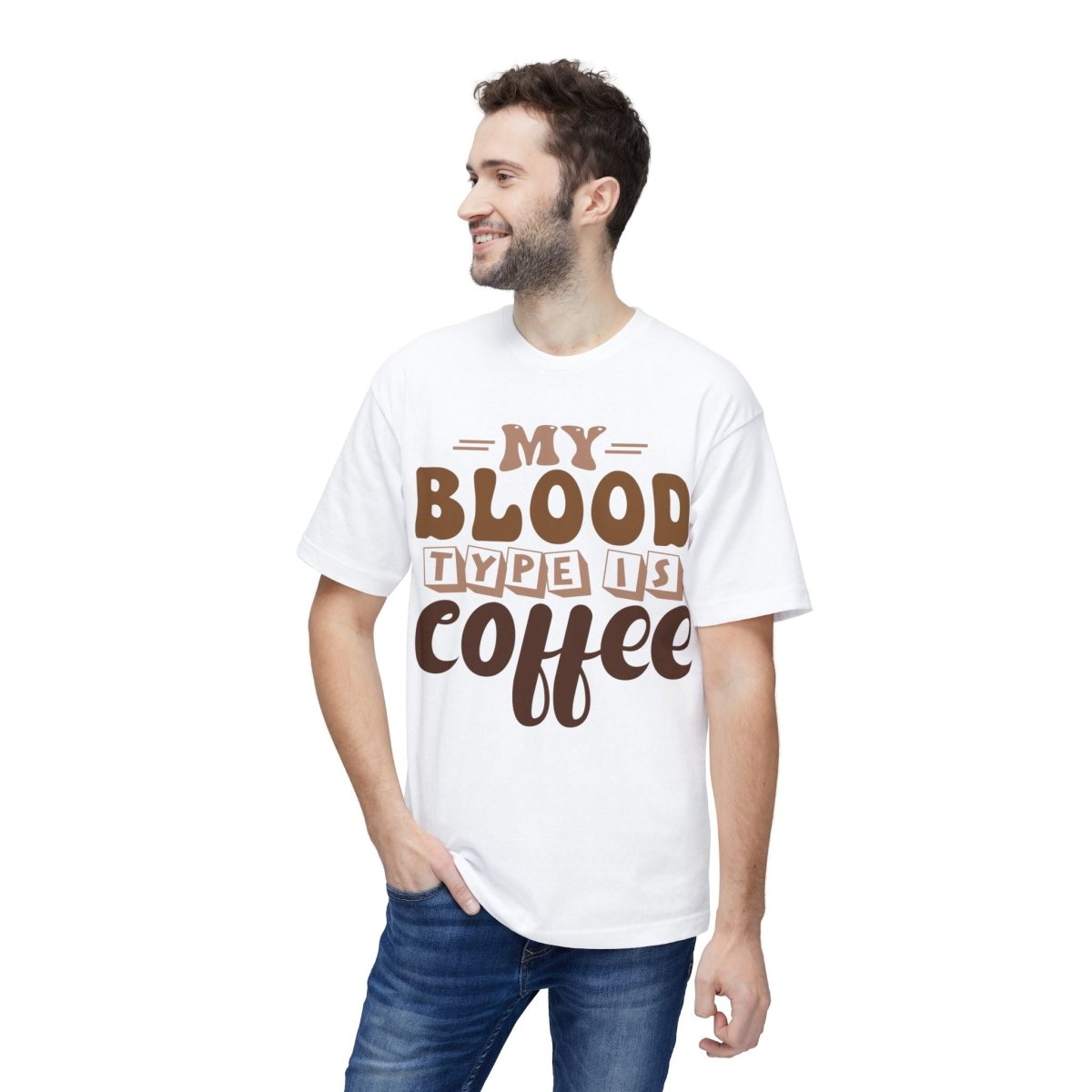 My Blood Type is Coffee Unisex Midweight T-Shirt, Made in US