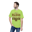 My Blood Type is Coffee Unisex Midweight T-Shirt, Made in US