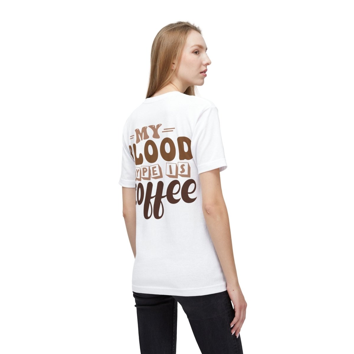 My Blood Type is Coffee Unisex Midweight T-Shirt, Made in US