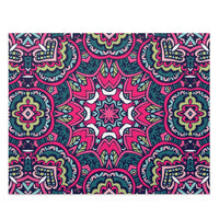 Printify mystic mosaic puzzle featuring vibrant, colorful geometric and floral patterns