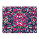 Printify mystic mosaic puzzle featuring vibrant pink and teal intricate geometric patterns