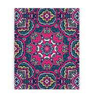 Printify mystic mosaic puzzle with intricate colorful geometric patterns in pink green and blue