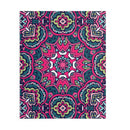 Colorful vibrant mystic mosaic puzzle with intricate geometric patterns and bold pink and green colors