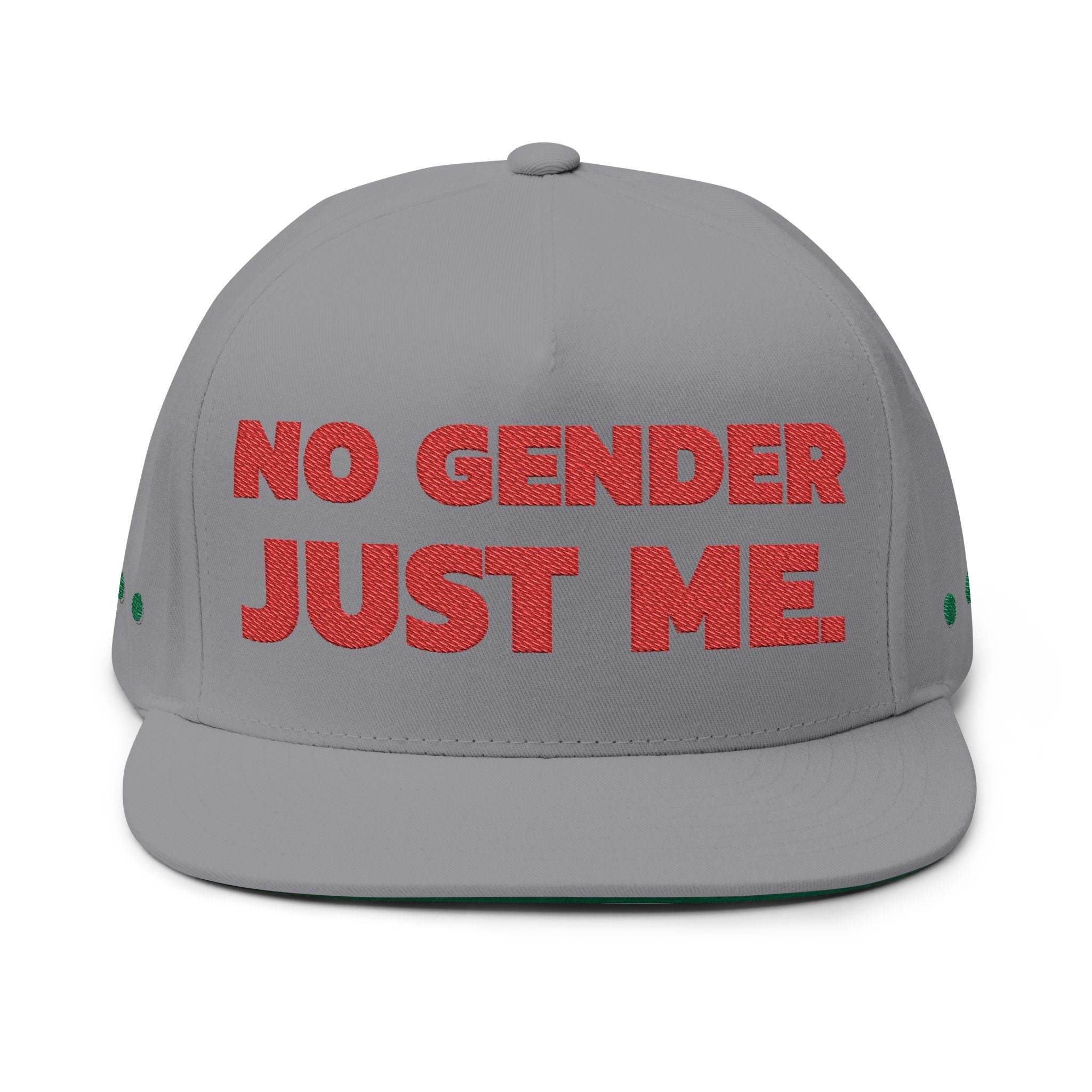 No Gender Sustainable Flat Bill Cap-Embroidery