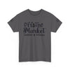 Printify charcoal gray tee with Off the Market script design, comfortable eco-friendly unisex t-shirt for everyday casual wear