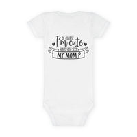 Of Course I'm Cute Onesie® Organic Baby Bodysuit - Baby Clothing - Esmeralda Ecostore