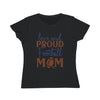 Black organic football mom t-shirt by Printify with love and proud football mom graphic