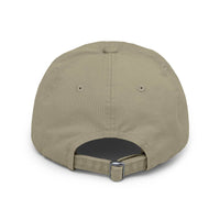 Printify khaki adjustable baseball cap back view with metal buckle strap eco-friendly pet lover hat