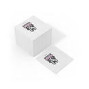 Printify square paper napkins with black purple spooky goose design party use eco-friendly Halloween napkins