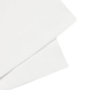 Printify white embossed paper napkins folded on white background eco-friendly Halloween napkins for party table settings