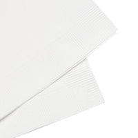 Printify white embossed paper napkins folded on white background eco-friendly Halloween napkins for party table settings