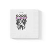 Printify square paper napkin with ghost illustration and Got the Goose Bumps text eco-friendly Halloween napkins