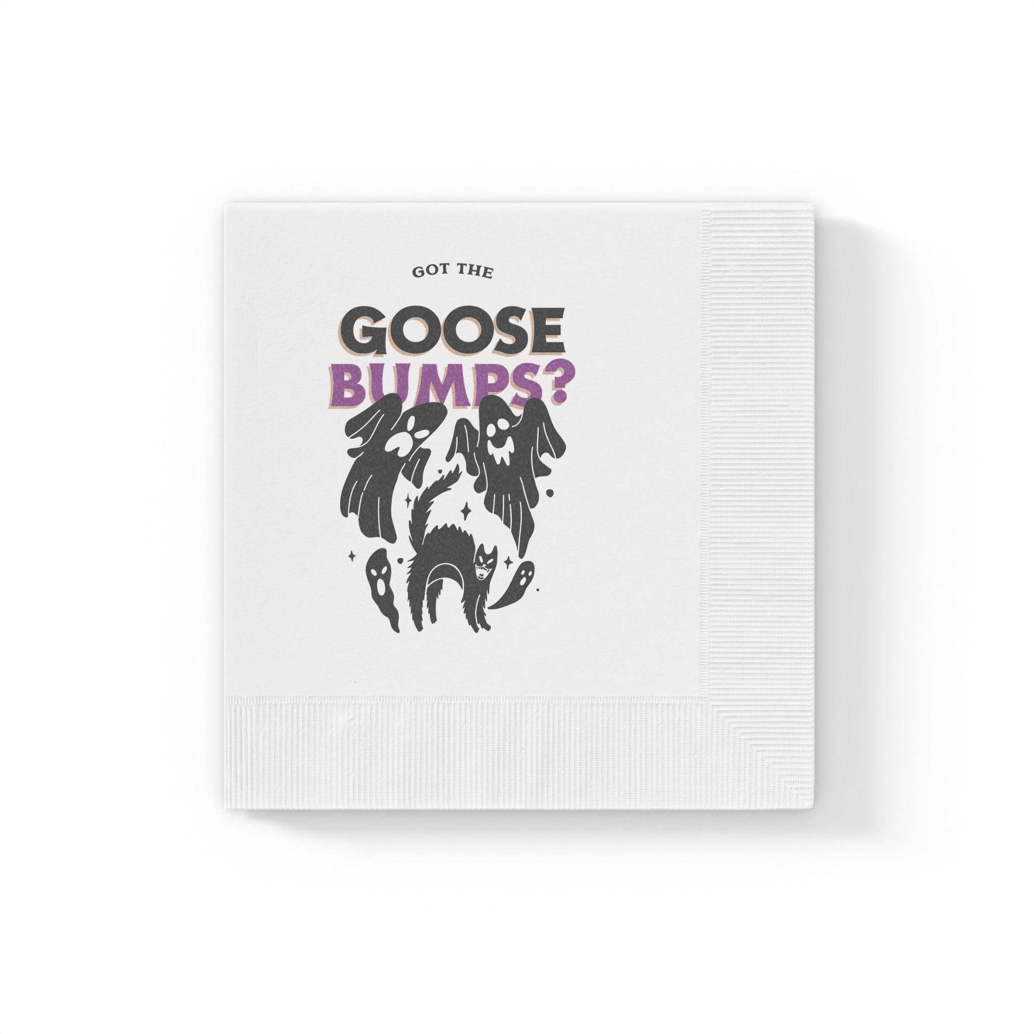 Halloween-Themed White Coined Napkins
