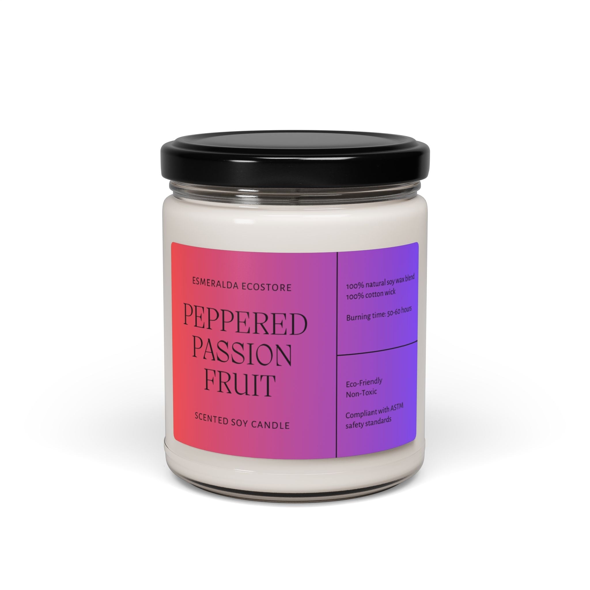 Peppered Passion Fruit Scented Soy Candle