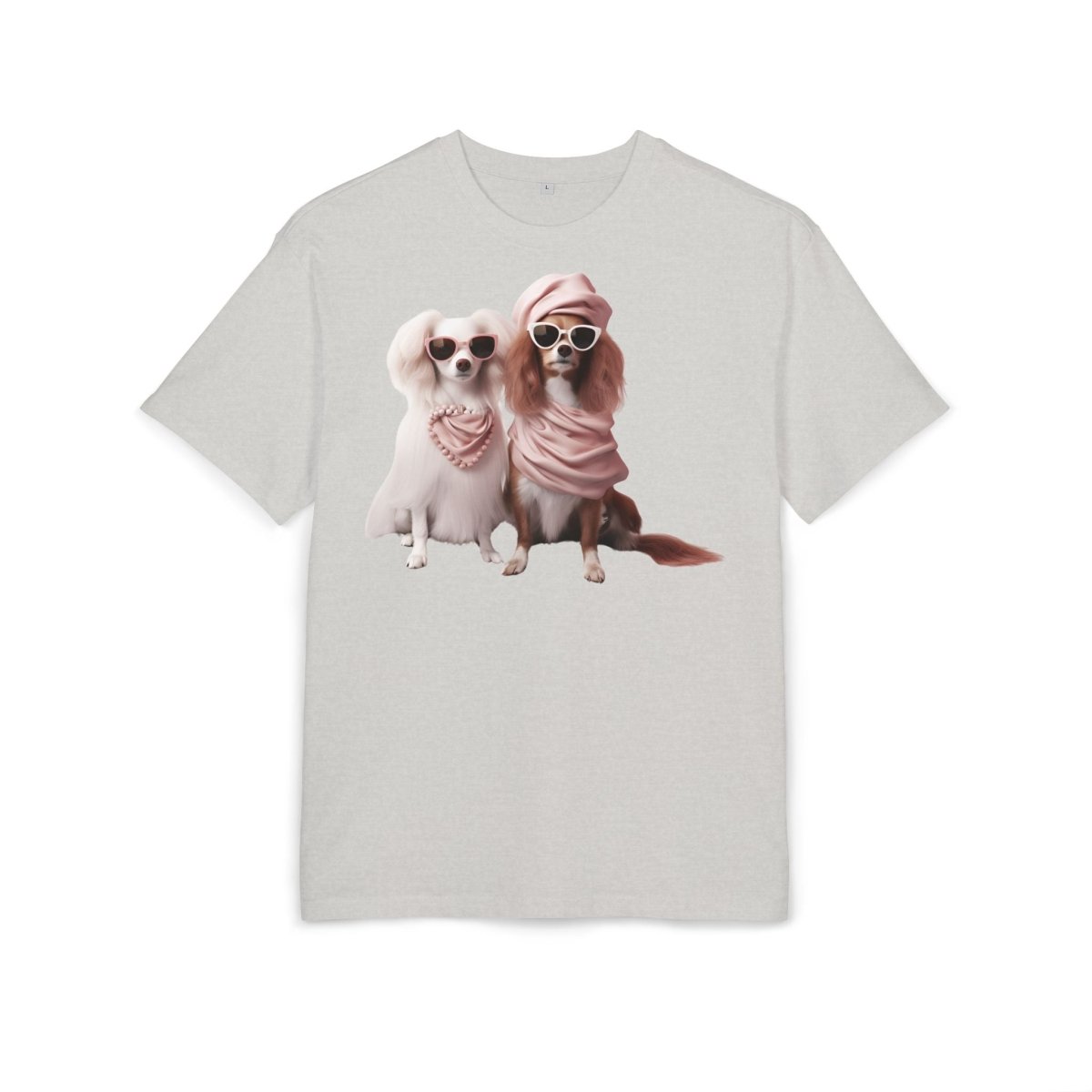 Puppy Pose Unisex Heavy Oversized Tee