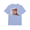 Puppy Pose Unisex Heavy Oversized Tee