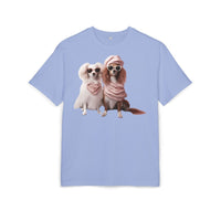 Puppy Pose Unisex Heavy Oversized Tee