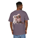 Puppy Pose Unisex Heavy Oversized Tee