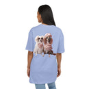 Puppy Pose Unisex Heavy Oversized Tee