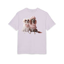 Puppy Pose Unisex Heavy Oversized Tee