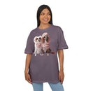 Puppy Pose Unisex Heavy Oversized Tee