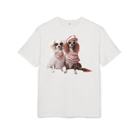 Puppy Pose Unisex Heavy Oversized Tee