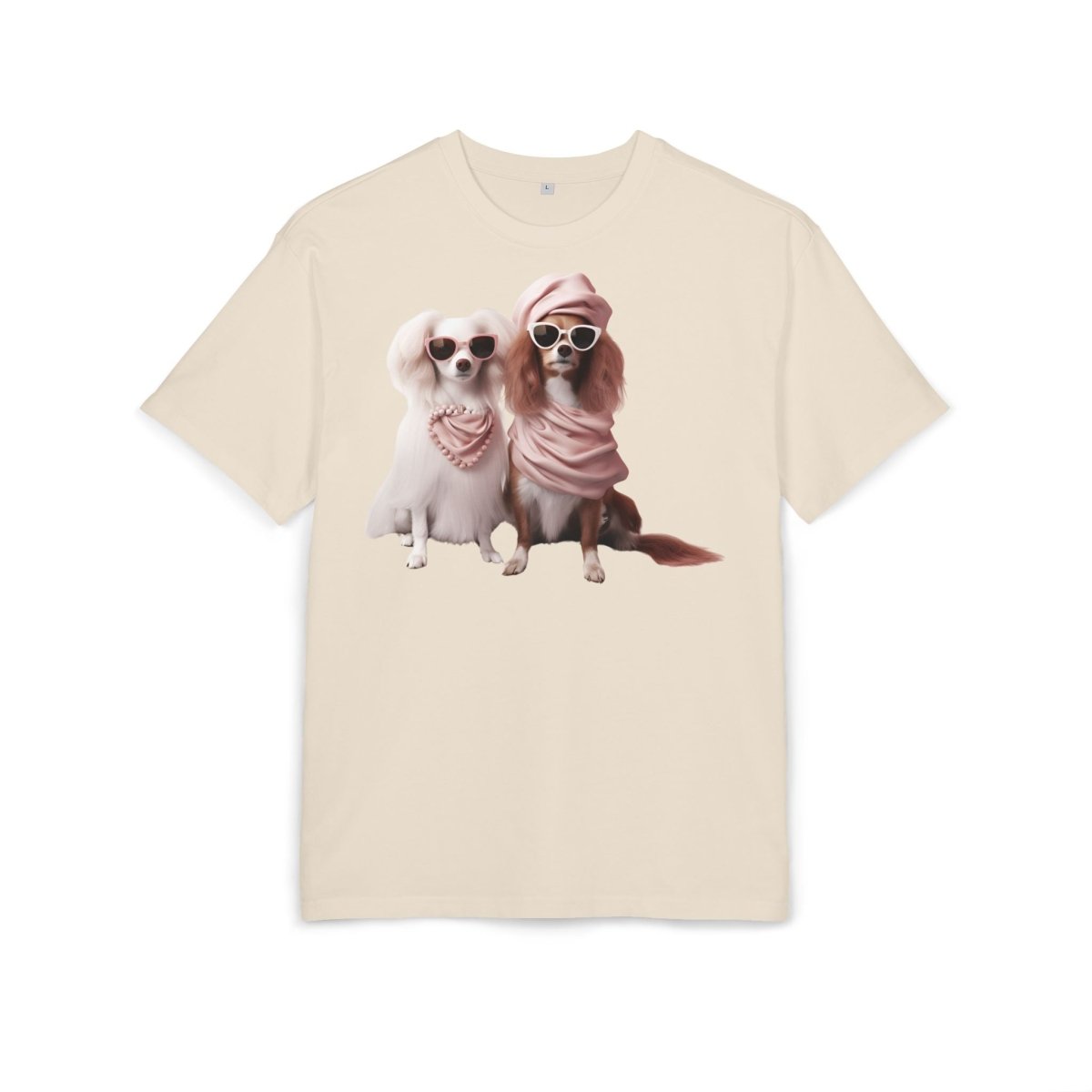 Puppy Pose Unisex Heavy Oversized Tee