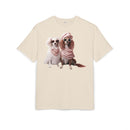 Puppy Pose Unisex Heavy Oversized Tee