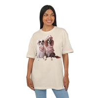 Puppy Pose Unisex Heavy Oversized Tee