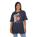 Puppy Pose Unisex Heavy Oversized Tee